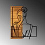 Wallity Woman Posture - Escultura de pared en Negro y Nogal Claro